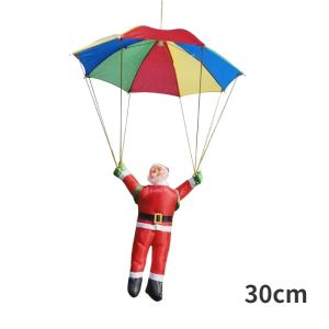 Christmas Parachute Santa Claus Hanging Ornament Cloth Doll Home Tree Fireplace Party Decor