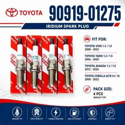 Original 4PCS Iridium Spark Plug 90919-01275 (SC16HR11) - Vios Superman Dual VVTi Yaris Altis Avanza 2017-2018