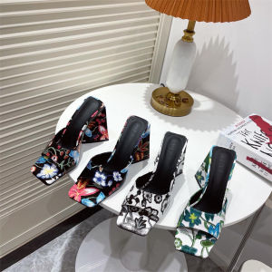 MANXIXI Thời Trang Phụ Nữ Cao Gót 4.13 Inches Dép Đi Trong Nhà Hoa Đẹp Cá Mô Hình Dép Miệng (Kích Thước 35-41)