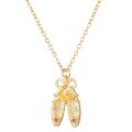 Aesthetic Ballet Shoe Pendant Necklace Bowknot Choker Trendy Clavicle Chain Unique Neck Jewelry Perfect Graduation Gift. 
