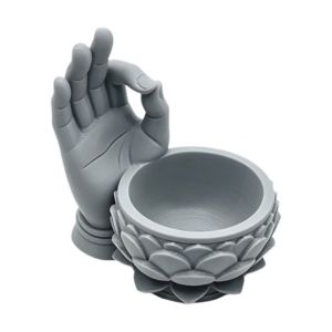 FANI 3D Printed Lotus Shaped Flower Pot Creative Ok Hand Zen Plant Pot Growing Pots Funny Succulent Planter Home Decoration
