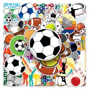 50PCS Ball Game Sticker Football Basketball PVC Sticker Decoration Scrapbooking Sketchbook Stationery School Supplies for Kid