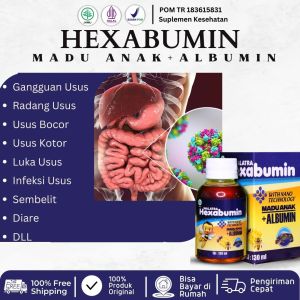 Hexabumin Obat Gangguan Usus Pada Anak Obat Usus Bocor Radang Usus Usus Robek Iritasi Luka Usus Usus Kotor Radang Usus Buntu Usus Melilit Infeksi Usus Sakit Usus Besar Usus Halus Diare Sembelit BAB Berdarah Sakit Perut Melilit
