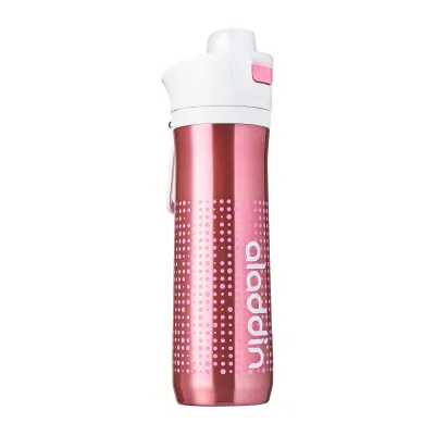 Aladdin 26oz Active Hydrate Water Bottle W/Gift Box-Leaves And Pink Dots