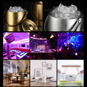 Xô đựng nước đá bằng thép không gỉ cách điện Xô đá với nắp đôi tường bên Xô ướp lạnh đồ uống thoải mái tay cầm mang đi