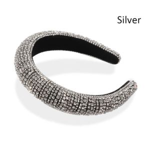 POPULAR X Bridal Hair Accessories Headband Luxury Hair Hoop Rhinestone Pearl Haiband Full Crystal Baroque Tiara Wedding Headdress