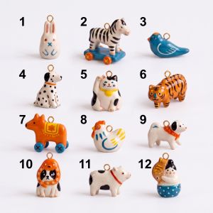 Amazon hot-selling fairy tale hut animal department chick kitten puppy rabbit fox copper pendant DIY accessories h2609