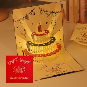 Thiệp Happy Birthday bánh sinh nhật mới nhất 2024