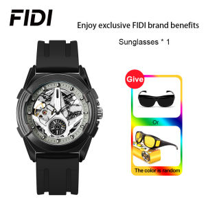 MIDI FD114อัตโนมัติเต็มรูปแบบอเนกประสงค์สำหรับผู้ชายแฟชั่นนาฬิกากลไกของขวัญวันเกิดกันน้ำส่องสว่างกลวง