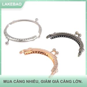 【LAKEBAO】 Khung kim loại tròn 8.5cm Ví cầm tay Túi cầm tay Túi xách khóa cài kim khí