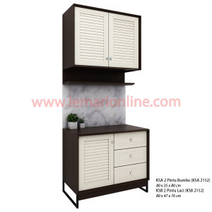 Kitchen Set Atas dan Meja Dapur (2 Pintu rak)