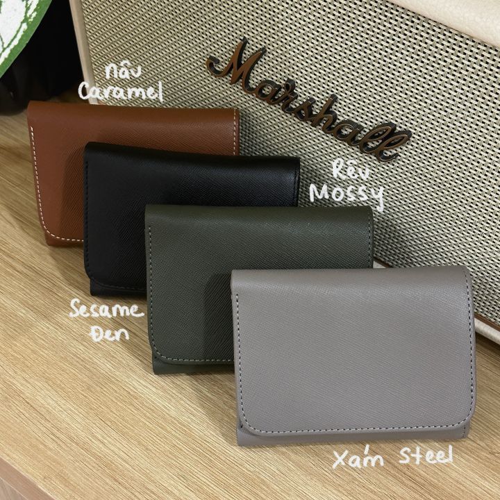 Nhập LAZLOOK11 -15%| Hoshi Trifold Wallet - Ví Gập Ba Da Thật Thiết Kế ...