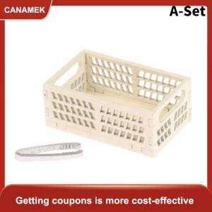 【CANAMEK】 1 Bộ 1:12 Dollhouse thu nhỏ bánh mì giá bánh kệ lưu trữ hộp Giỏ W Baking Clip cảnh trang trí nội thất nhà búp bê phụ kiện