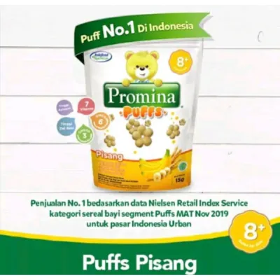 Milna Nature Puff Organic Pouch 15gr Biskuit Sereal Makanan Bayi Fruit Puree Puffs