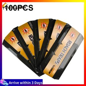 100Pcs Cockroach Traps Sticky Baited Cockroach Traps Non-Toxic Roach Bait Traps Long Lasting for Restaurant Factory