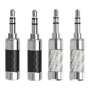 3.5mm Earphone Plugs Carbon Fiber Copper Rhodium Plated Plugs for Music Lovers and Hifi Sound System Users