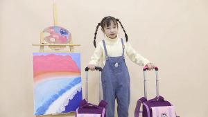 Childrens Waterproof Trolley Backpack for Boys and Girls Stair Climbing Large Capacity Suitable for Grades 1-6