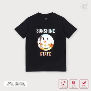 Áo bé trai ngắn tay BIGFOX - MISS MEOW size đại mặc mùa hè vải cotton mềm mịn in sunshine size trẻ em 345678 91011 tuổi
