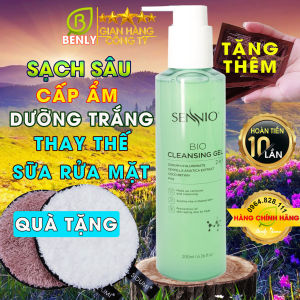 Sennio Bio Gel Cleanser-200ml - nước tẩy trang sạch sâu có thể thay thế sữa rửa mặt dạng gel dưỡng ẩm thu nhỏ lỗ chân lông hỗ trợ thải độc tố cho da