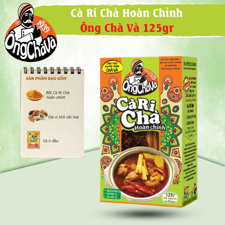 Hộp Cà Ri Chà Hoàn Chỉnh Ông Chà Và 125g (Sản phẩm phù hợp cho khẩu phần ăn từ 4 - 5 người)