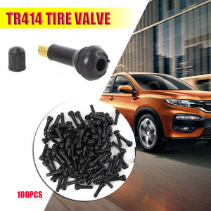 100pcs Rubber Valve Stems Tubeless TR-414 Snap In TR414 Tire Valves with Caps for Car Parts Supply