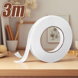 3 Meter Foam Double Sided Tape Heavy Duty White EVA Foam Tape Strong Permanent Adhesive 1pc