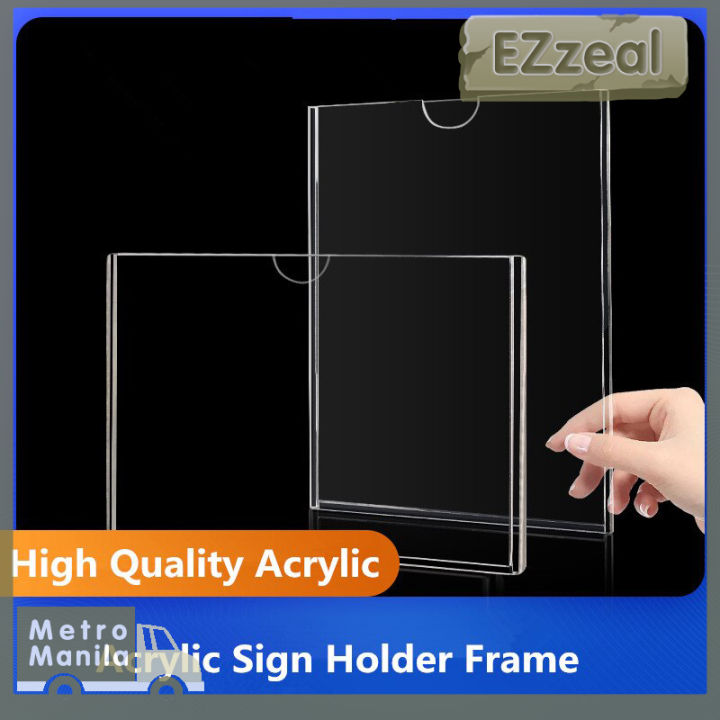 A4 Clear Acrylic Wall Frame Menu Board Display Restaurant Menu Display