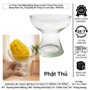 Bình Thủy Tinh Miệng Rộng Trồng Thủy Canh Decor Để Bàn Đựng Trái Cây Phật Thủ - PHPTHU