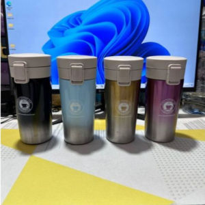 Termos Kopi Gradasi Pelangi/ Mug Kopi Kustom Warna Gradasi Stainless Steel Mug 380ML