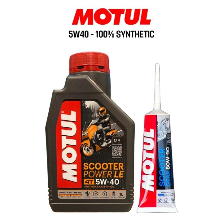 น้ำมันเครื่อง MOTUL SCOOTER 5W-40 สังเคราะห์ 100% ขนาด 1 ลิตร จำนวน 1 ...