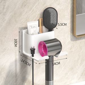 2026 Hot Sale [ Shipped from China ] Home-use hair dryer rack no-drill bathroom storage rack wall-mounted hair dryer holder bathroom hair dryer storage rack B3