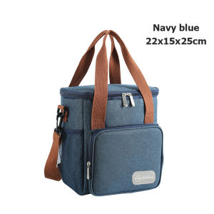 【SG Inventory】Portable lunch box bag crossbody cooler bag picnic bag large capacity insulated lunch bag Oxford cloth insulated bag
