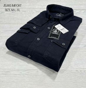 Kemeja Jeans Pria Lengan Panjang / Kemeja Jeans Polos Cowok
