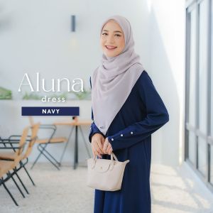GAMIS DEWASA ALUNA DRESS BERBAHAN KINT STRETCHY TIDAK MUDAH MELAR ADEM NYAMAN DI PAKI