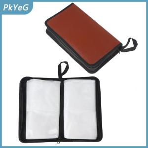 PkYeG 80 PU giả da xe CD gói mang theo trường hợp bìa đĩa lưu trữ chủ CD tay áo Wallet Album hộp cứng DVD đĩa gói