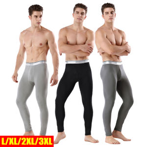 MUSTAR Winter Trousers Fleece Lined Leggings Mens Long Johns Home Pajamas Thermal Underwear Bottom Pants