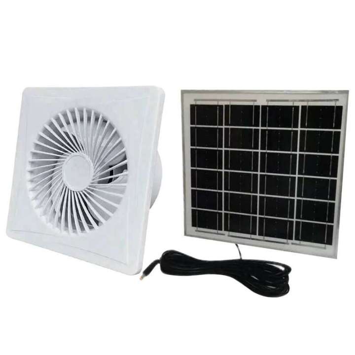 Solar 12V Extractor Energy-saving Air Vent Window Wall Fan Ventilation  Blower Kitchen Bathroom Chicken/Duck Coop Exhaust Fans
