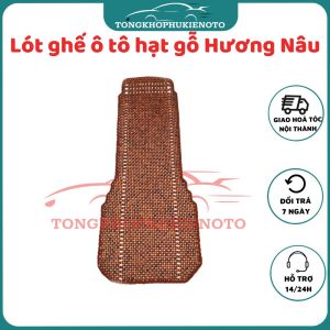 Lót ghế gỗ ô tô hạt gỗ Hương Nâu cao cấp có đan viền cao cấp nhất