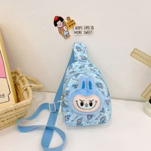 (SG Seller) Kawaii Labubu Messenger Bag Children Crossbody Bag Cartoon Cute Primary School Backpack The Monster Labubu Kindergarten Gifts