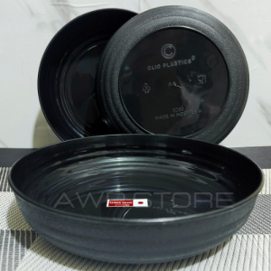 PROMO PIRING MAKAN HITAM POLOS PIRING JAPAN ULIR TAHAN PANAS BPA FREE