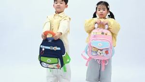 [SG Seller]Cartoon Toddler Backpack Multi Pocket Children School Bag Preschool Kids Shoulder Bag for Boys Girls