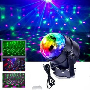 Create a Party Anywhere! GB Laser Disco Ball Light with Remote - Sound Active Mode for Car & Home Karaoke Nights