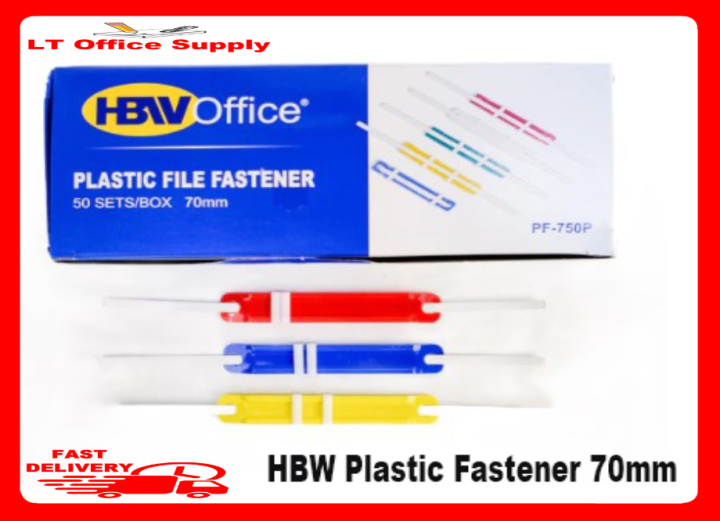 HBW Assorted Color Plastic Paper Fastener 70mm (LT OFFICE) | Lazada PH