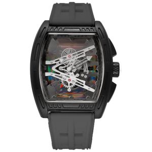 DIVATEN Silicone Band Quartz Watch Stainless Steel Case Quartz Movement Mens Wrist Watch Durable Analog Display Silicone Strap Watch For Men