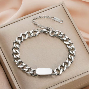 Customized Cuban Engraved Bracelet with Name for Men and Women - Titanium Steel Bracelets