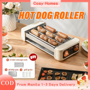 Electric Hot Dog Roller Grill Machine tube Hotdog Grill Hotdog Grille  With Removable BBQ Grill And Griddle For Kitchen Home Camping