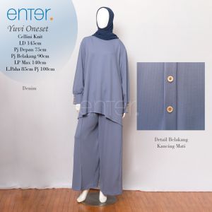 YUVI ONE SET JUMBO LD 145 4XL XXXXL By ENTER / SETELAN LONG TUNIK PANJANG MOTIF POLOS Knit Premium RAMADHAN LEBARAN RAYA EID BAJU REMAJA WANITA Celana Dewasa Muslim Atasan Panjang  Kulot