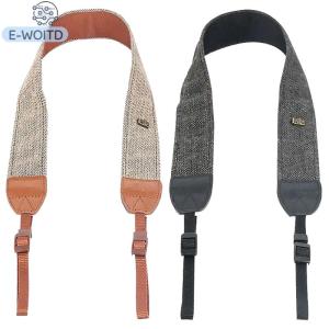 【E-WOITD】 สายคล้องกล้องแบบพกพาสายคล้องคอแบบวินเทจสายคล้องกล้องผ้าฝ้าย100% สำหรับกล้อง Sony Nikon Canon Olympus DSLR
