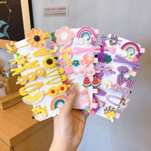 Set Kẹp Nơ Tóc 14 Món Cầu Vồng Quà Tặng Lung Linh Kute Đáng Yêu Cho Bé Gái