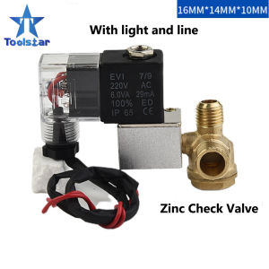 FUXING Solenoid Valve Mute Oil-free Air Compressor Check Valve Bleed Air Compressor Components Zinc Alloy
